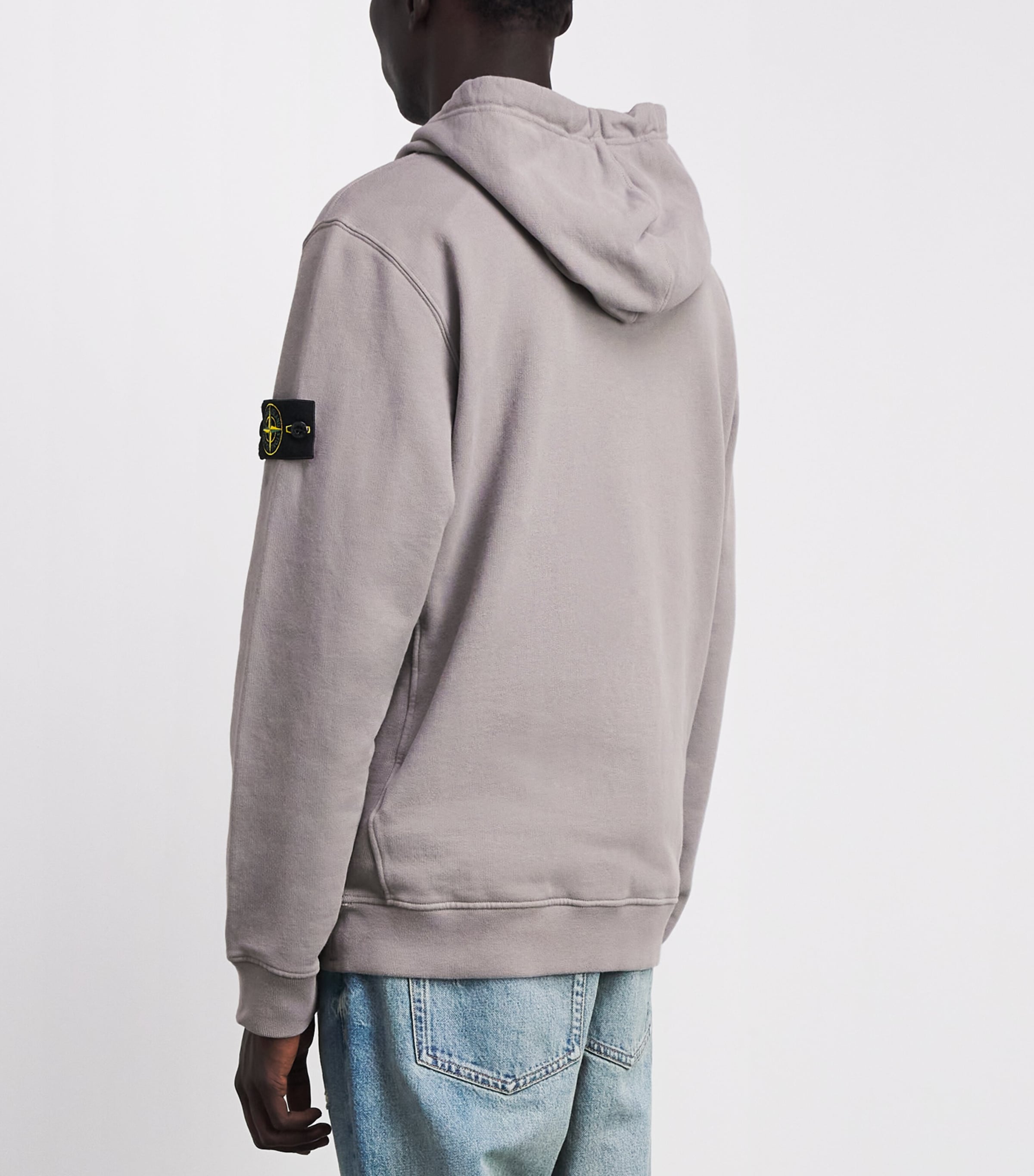 Stone Island Mens Organic Cotton Compass Hoodie Image 5
