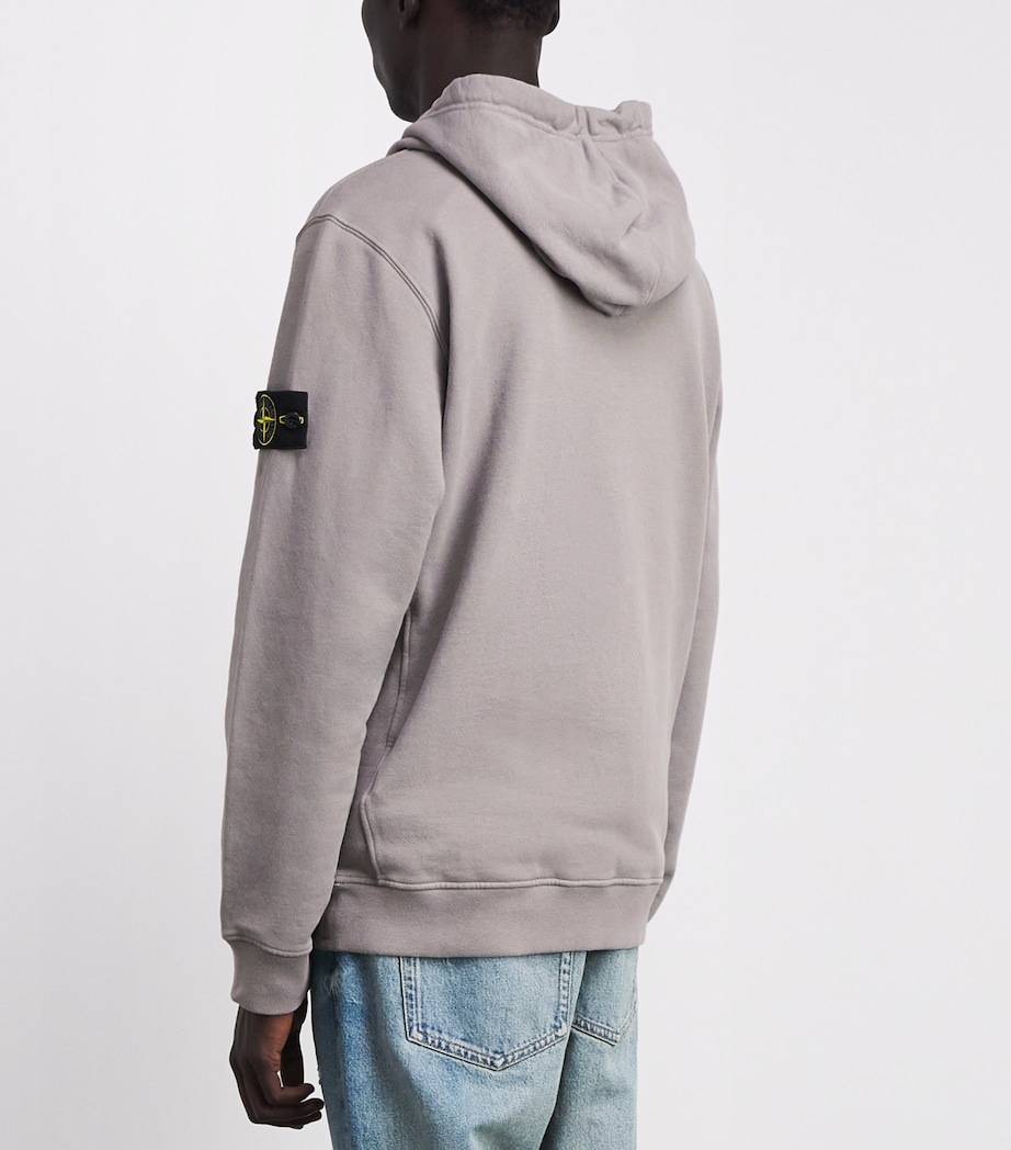 Stone Island Mens Organic Cotton Compass Hoodie Image 5