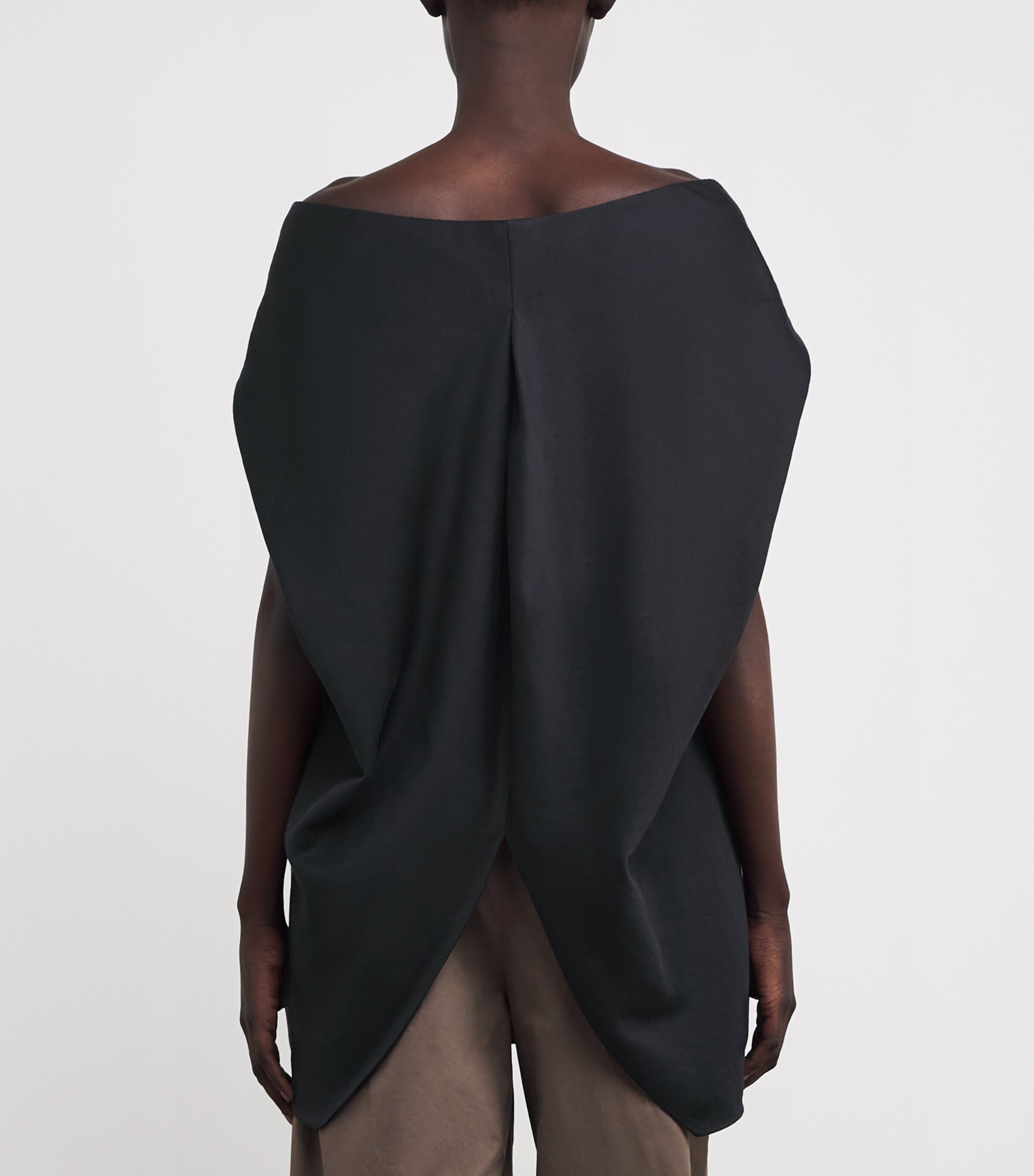The Row Womens Pallenberg Ramie-Cotton Blouse Black Image 4