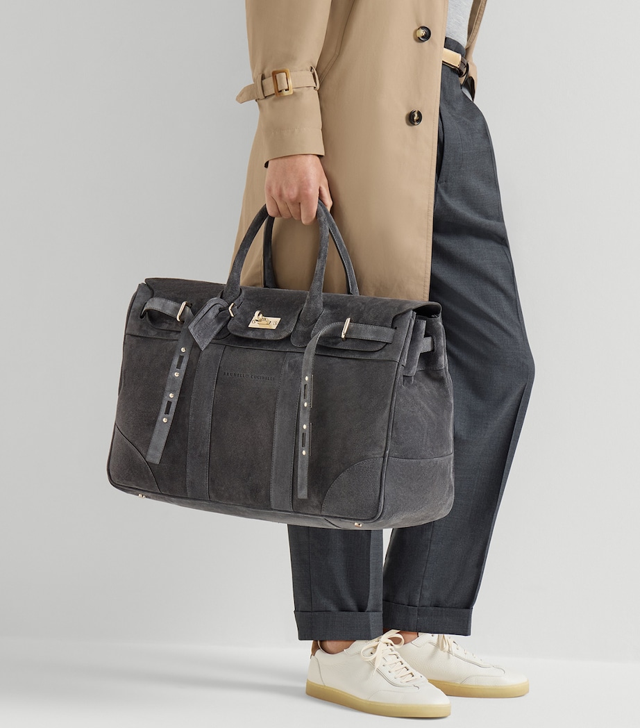 Brunello Cucinelli Suede Country Holdall Image 2