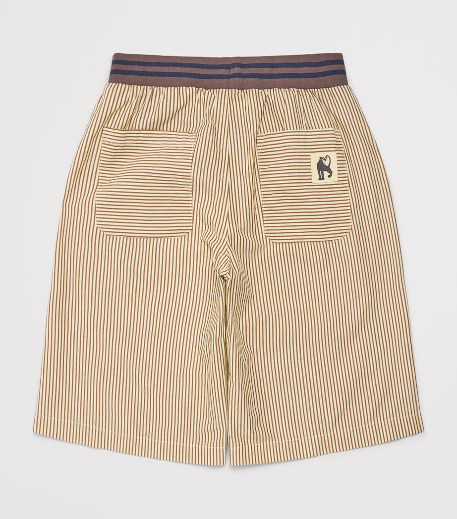 Mini Rodini Cotton Poplin Stripe Shorts (3-11 Years) Image 2