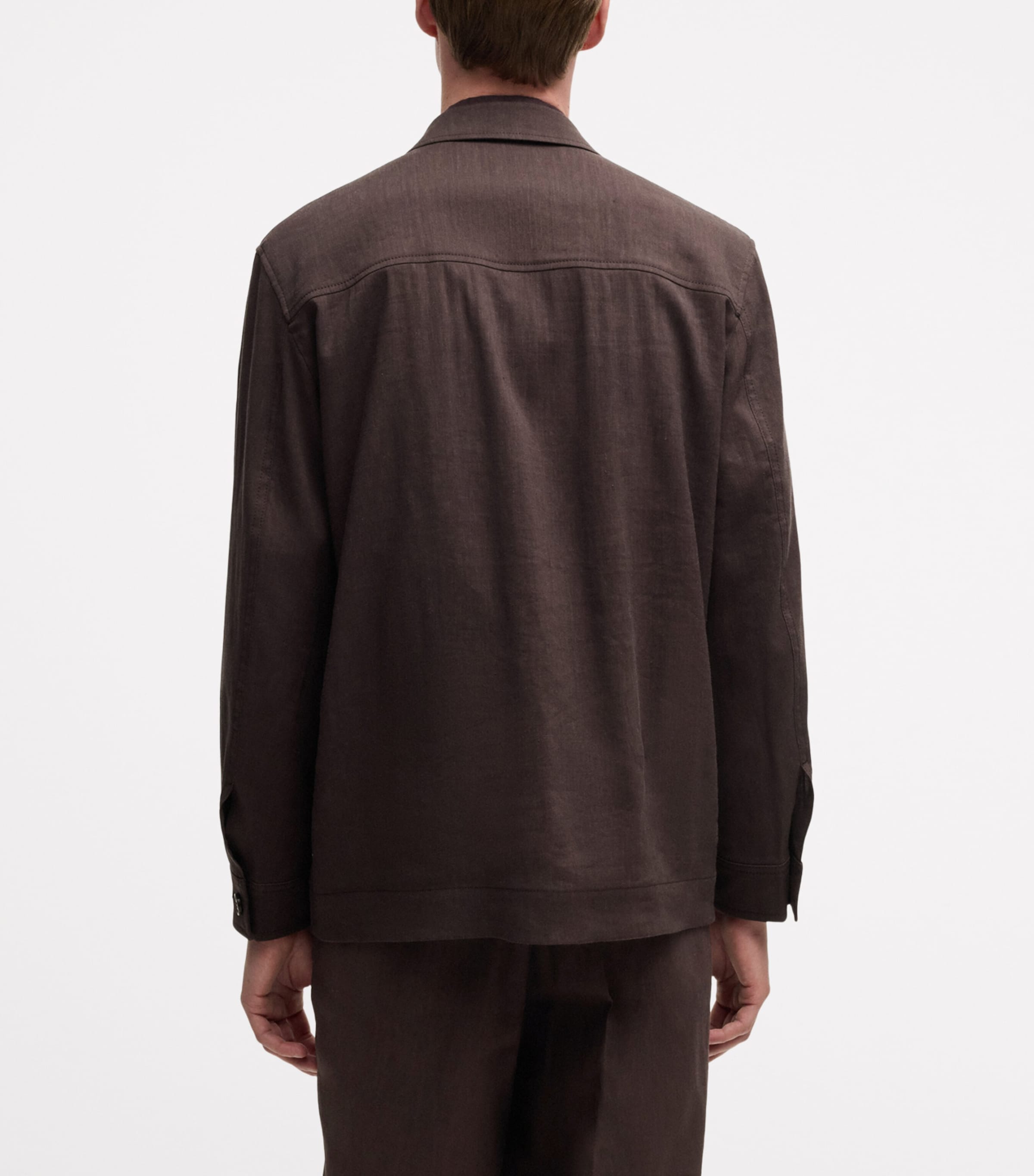 Linen-Virgin Wool Overshirt 203 Image 3
