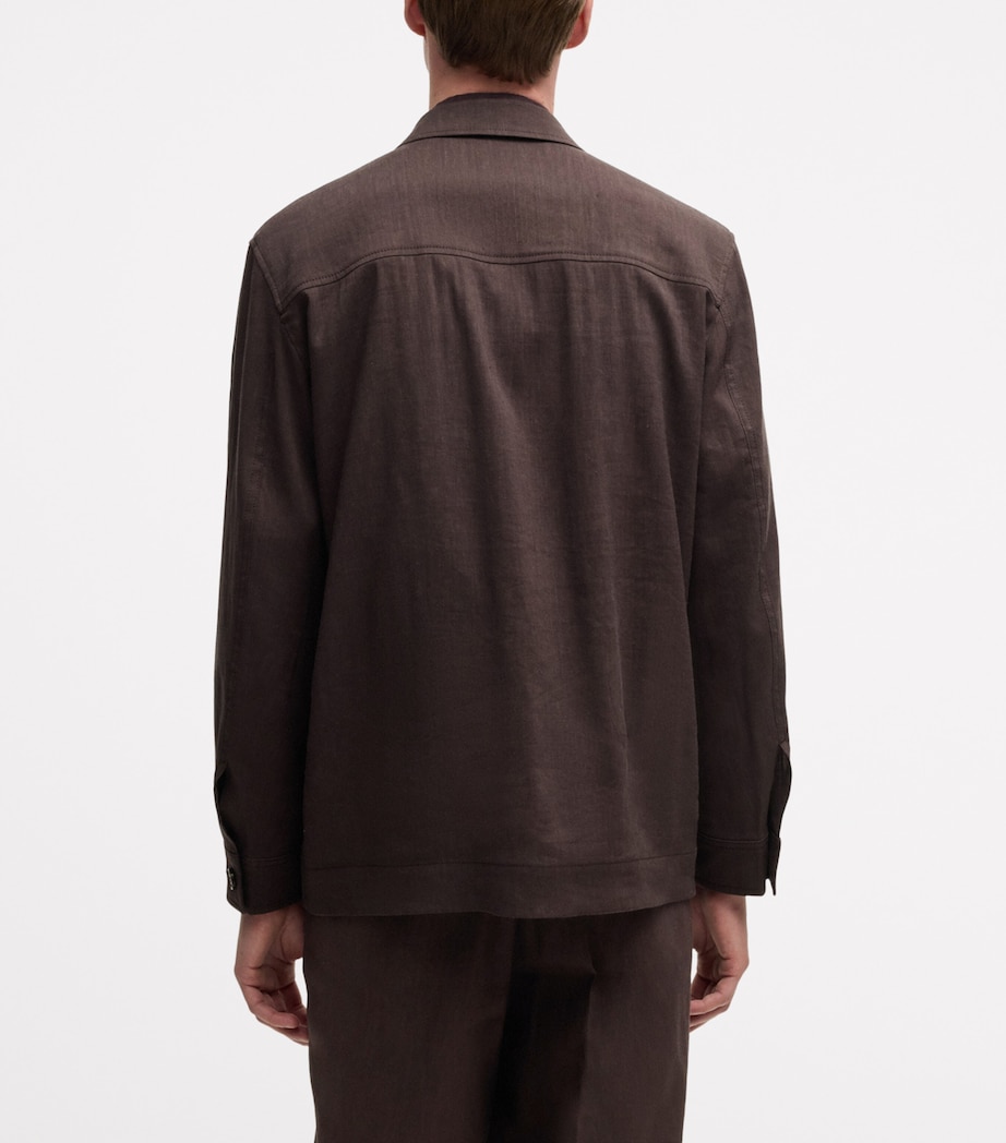 Linen-Virgin Wool Overshirt 203 Image 3