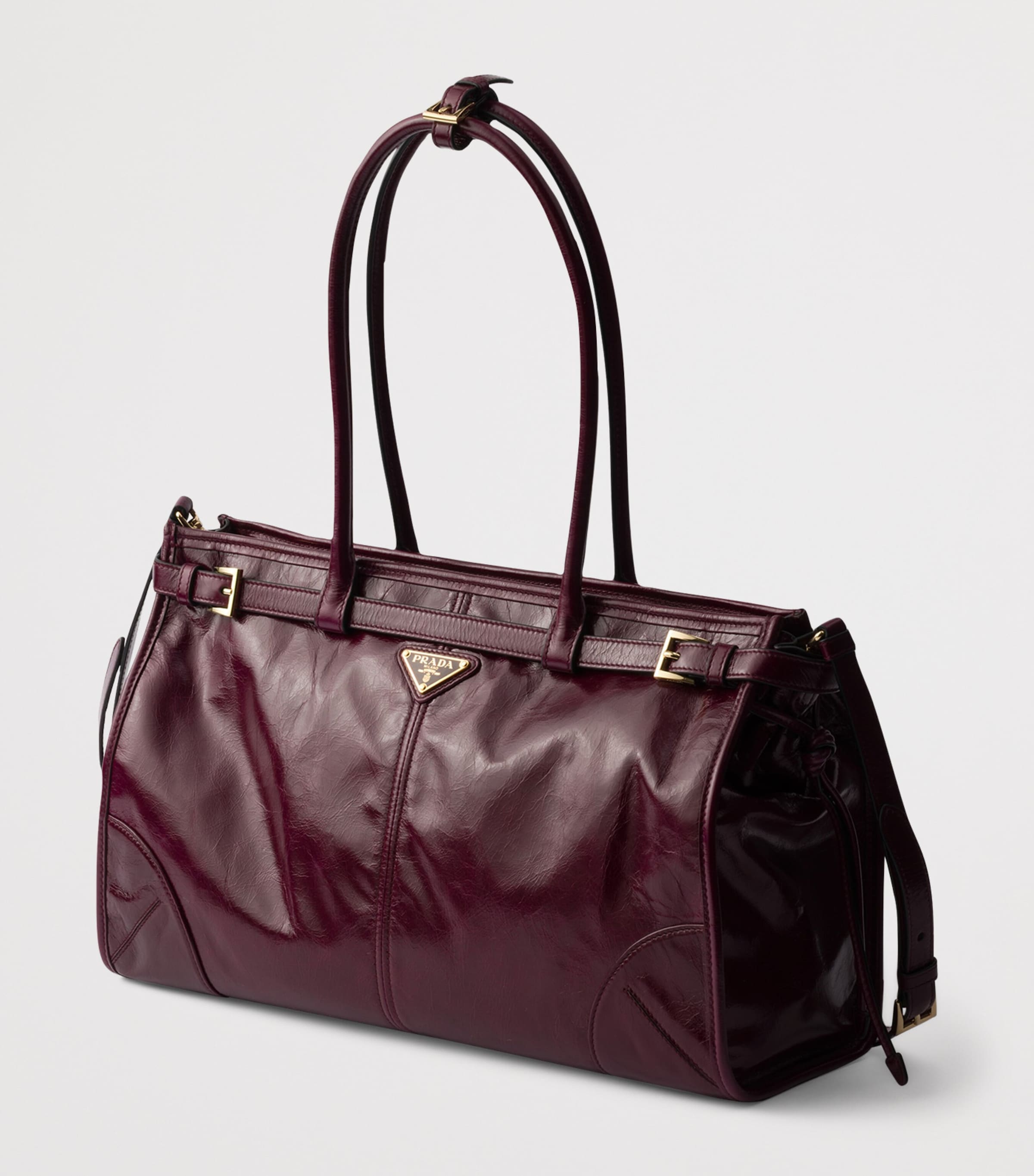 Prada Large Leather Bonnie Top-Handle Bag | Harrods UK