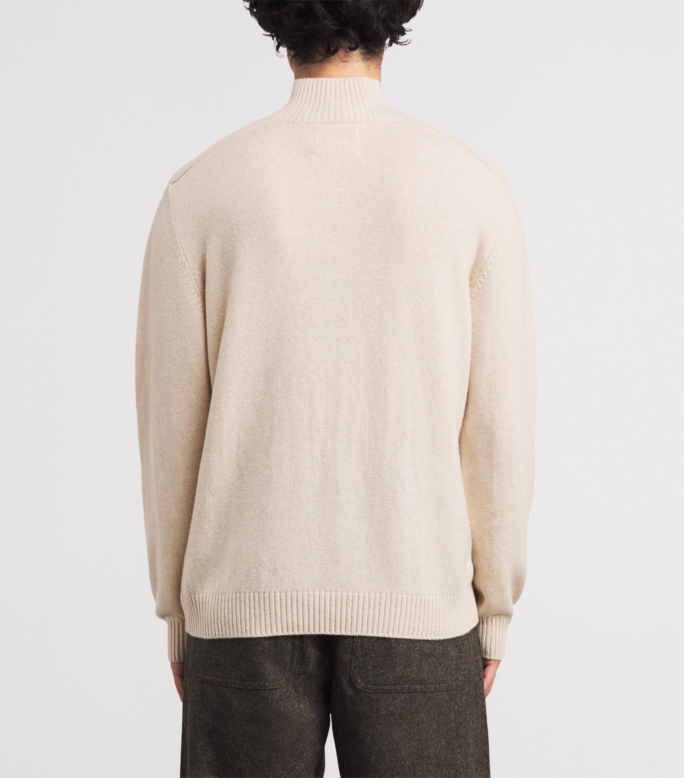 Cashmere Button-Down Sweater CANVAS Image 4
