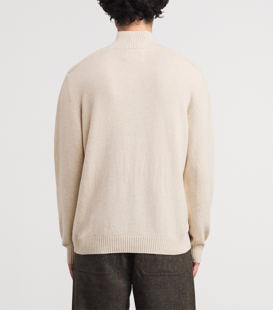 Cashmere Button-Down Sweater CANVAS Image 4