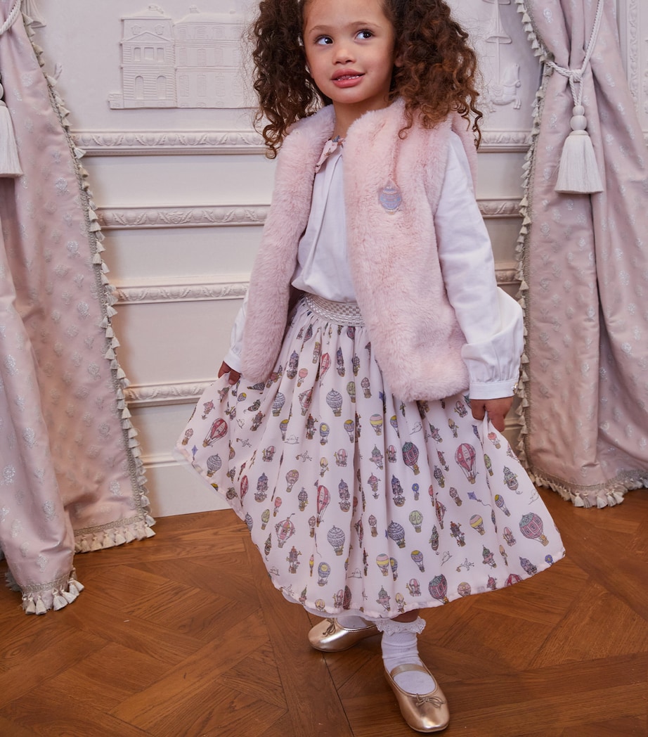 Faux Fur Gilet (2-10 Years) LIGHT PINK Image 3