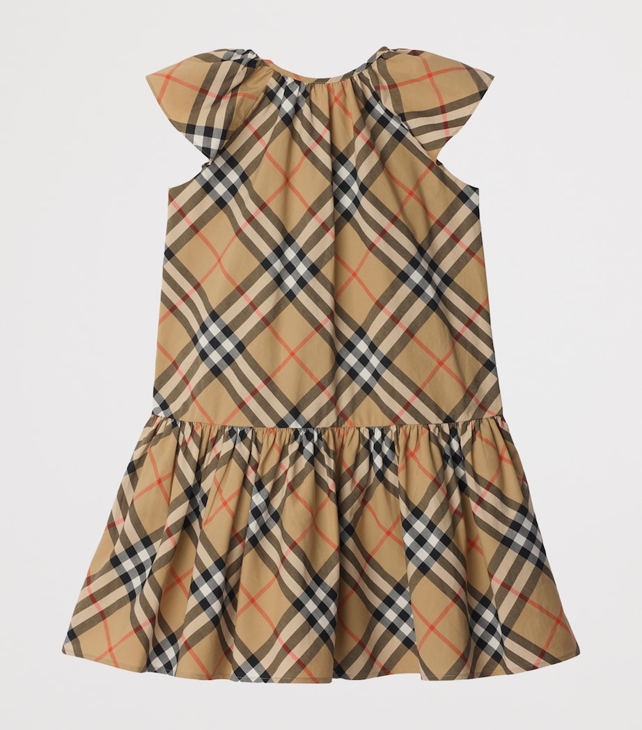 Cotton Check Dress (3-12 Years) SAND IP CHECK Image 2
