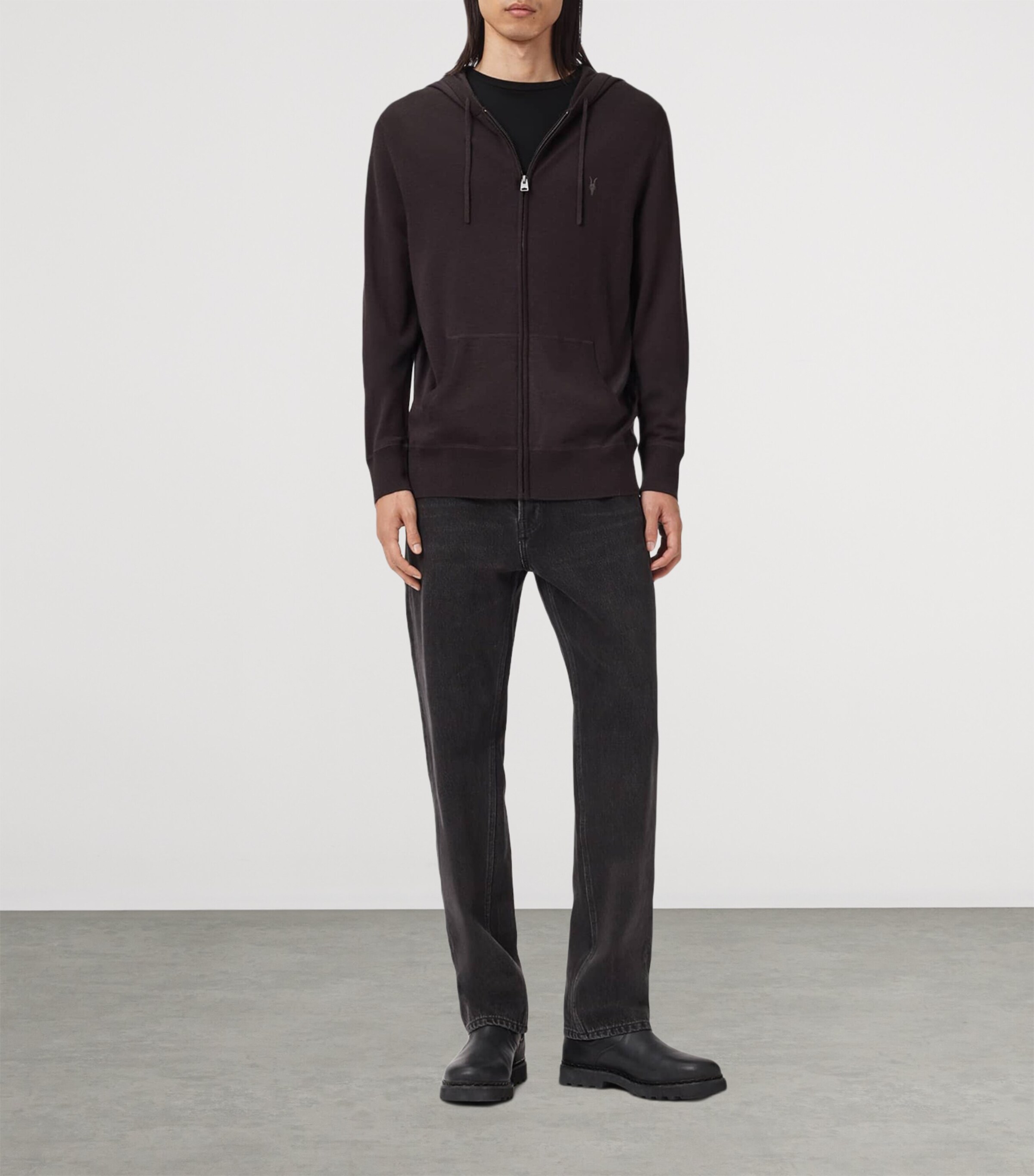 Merino Wool Mode Hoodie ESPRESSO BROWN Image 3