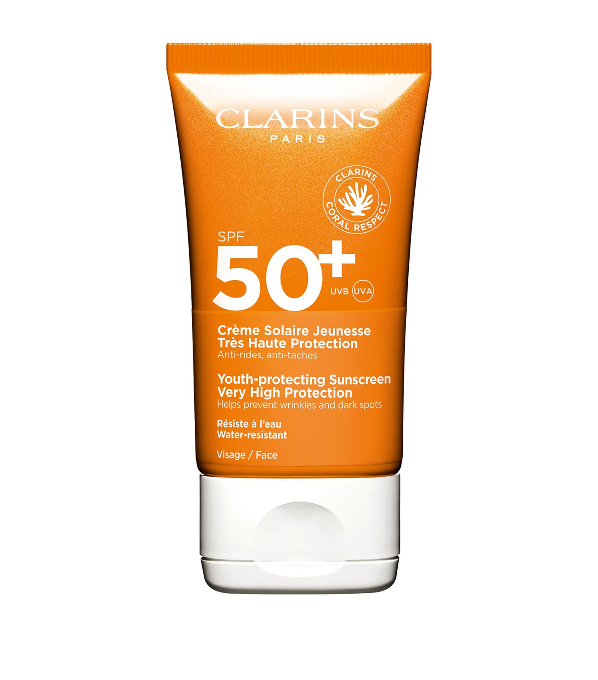 Clarins Youth-Protecting Sunscreen Very High Protection SPF 50 (50ml) | Skincare | Suncare & Self Tanning | Sun Creams | Designers | Clarins