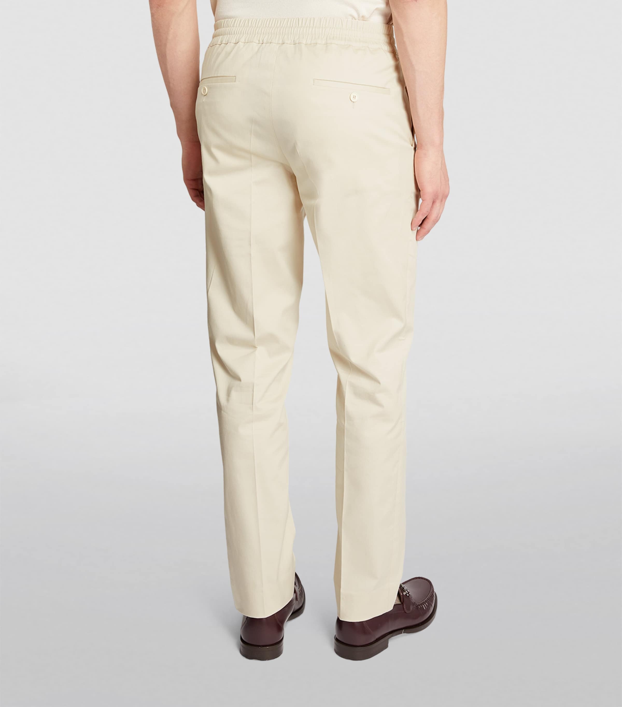 Sandro Paris Mens Drawstring Trousers Light Beige Image 4