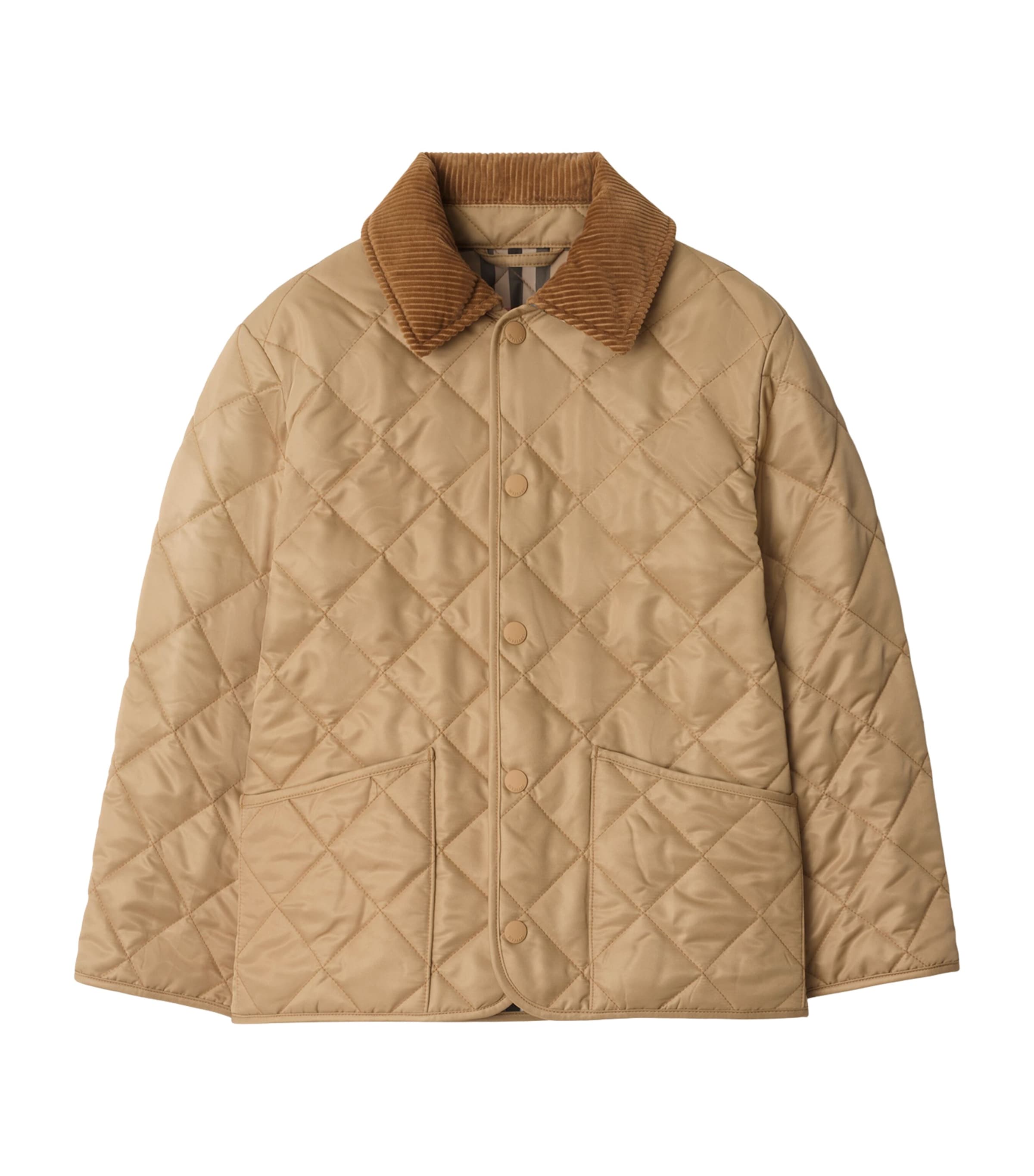 BURBERRY キッズ ジャケット Burberry Kids Corduroy-Collar Quilted Jacket (3-12 Years
