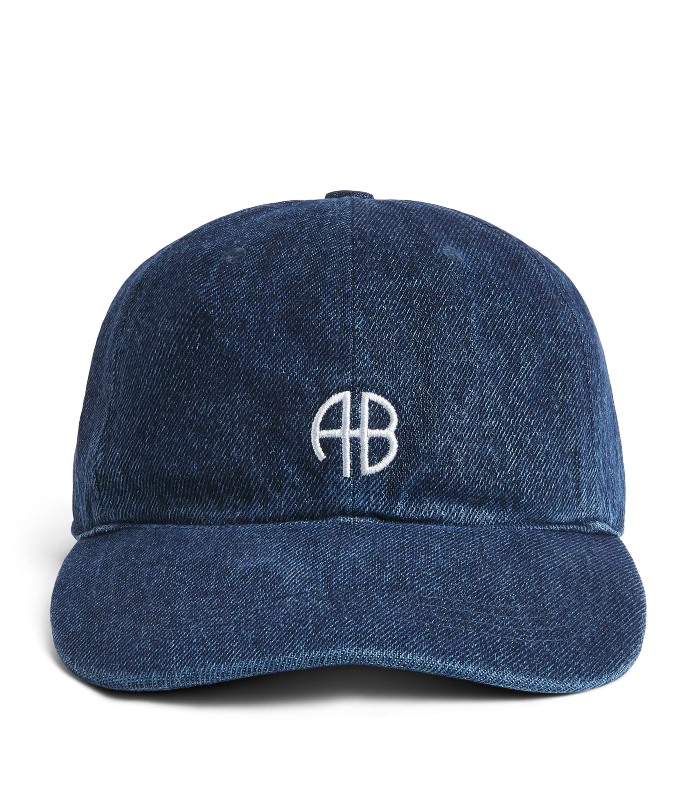ANINE BING Denim Jeremy Baseball Cap Ink Blue Image 1