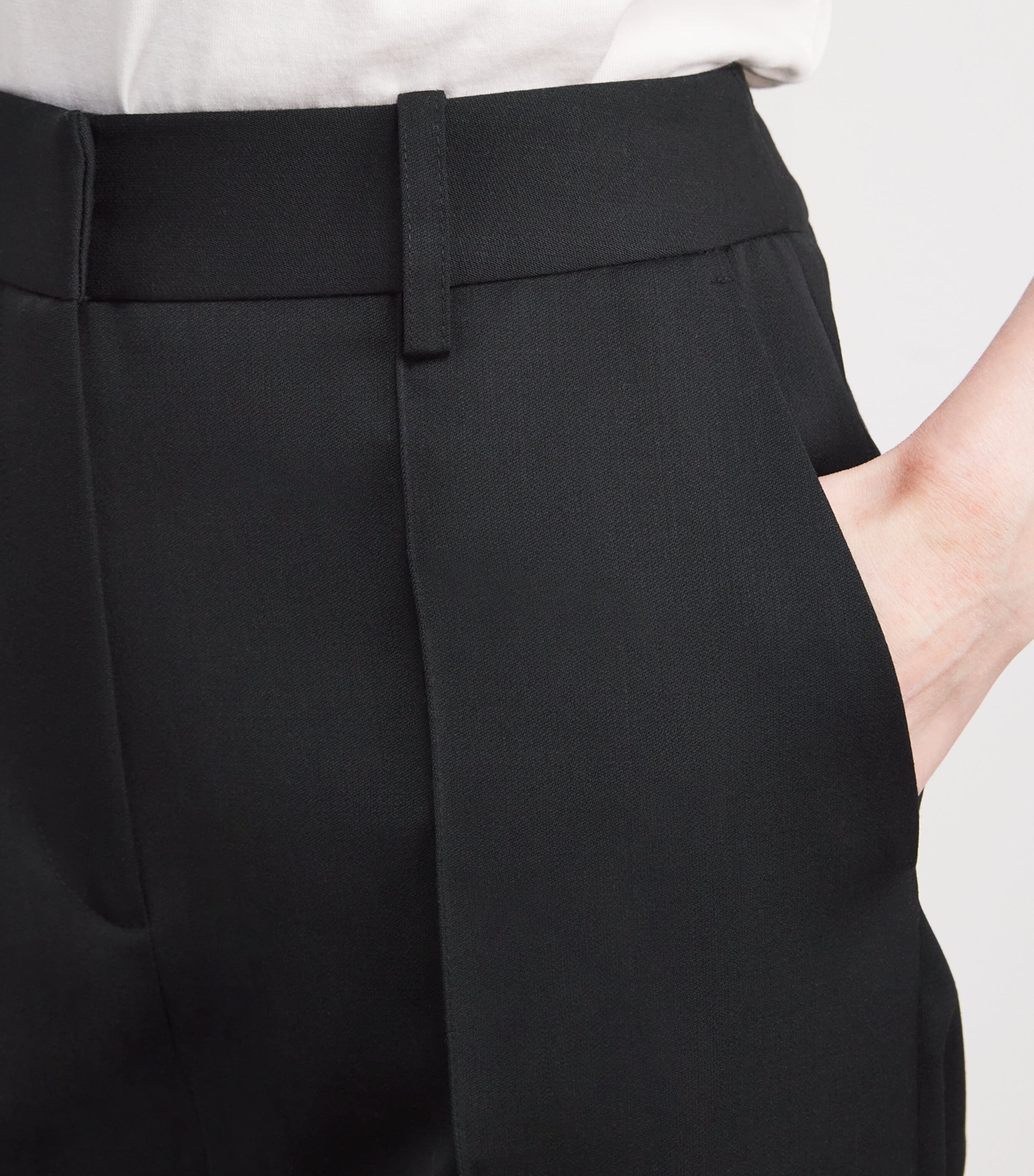 Straight Tailored Trousers BLACK Image 6