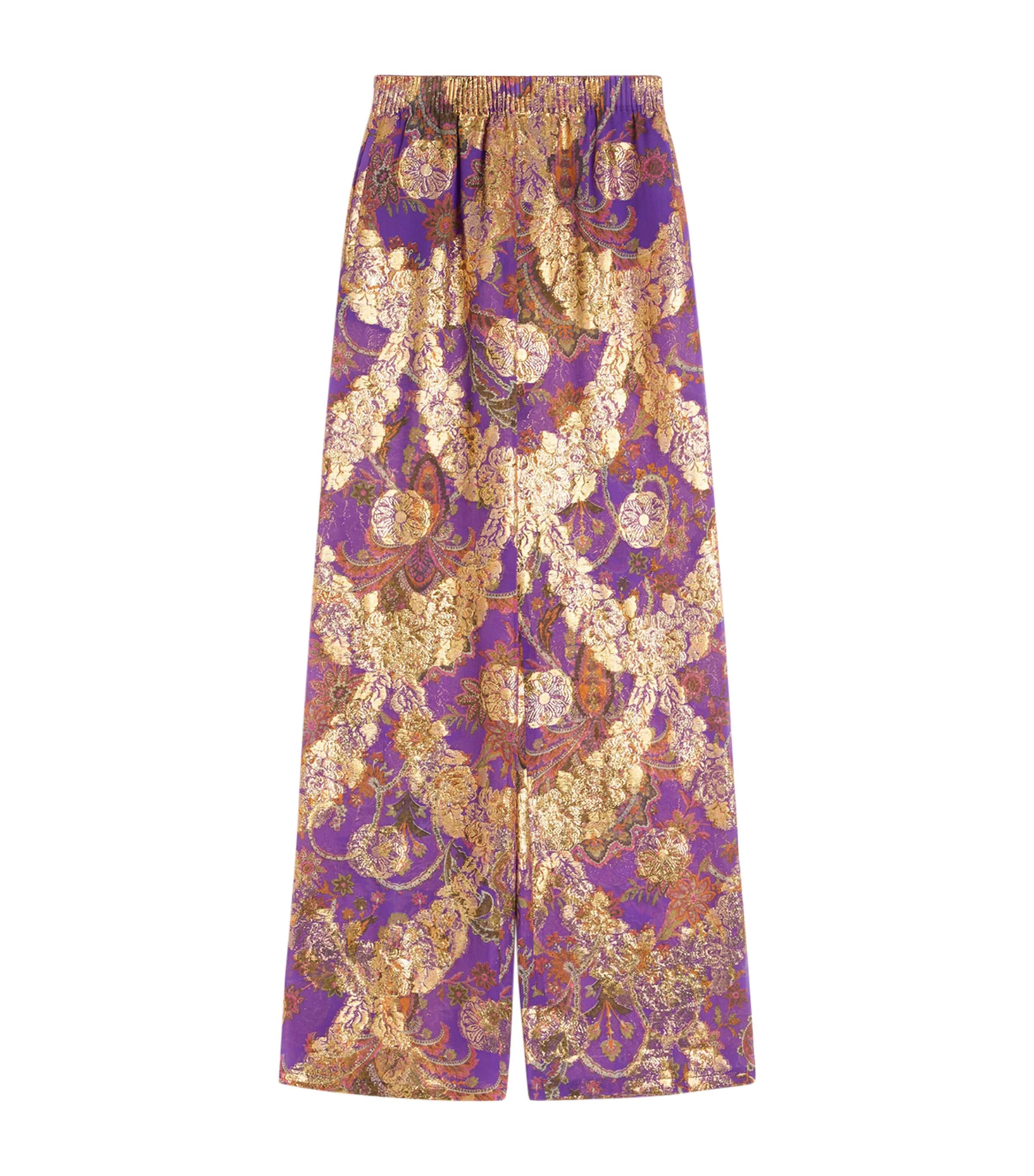 Valentino Apres L'hiver Fil-coupe Trousers In Purple