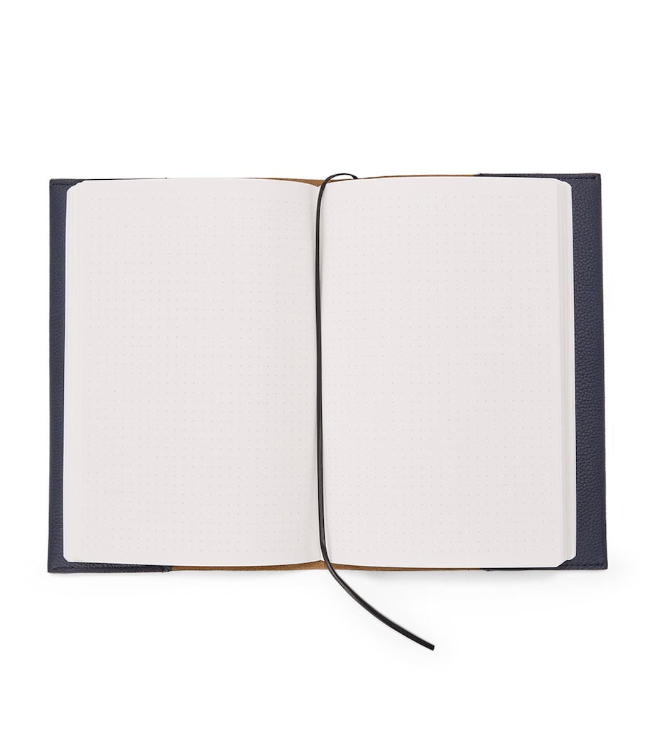 Leather Logo Notebook DARK NAVY BLUE Image 3