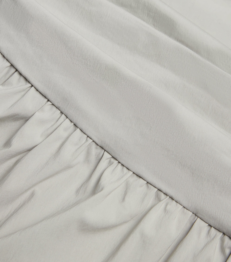 Cotton-Blend Strapless Maxi Dress SILVER Image 5