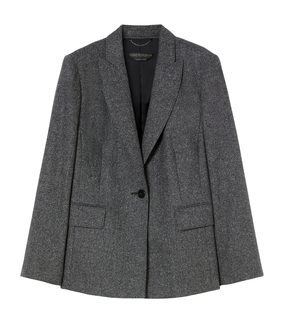 Virgin-Wool Blend Nolana Blazer BLACK Image 1