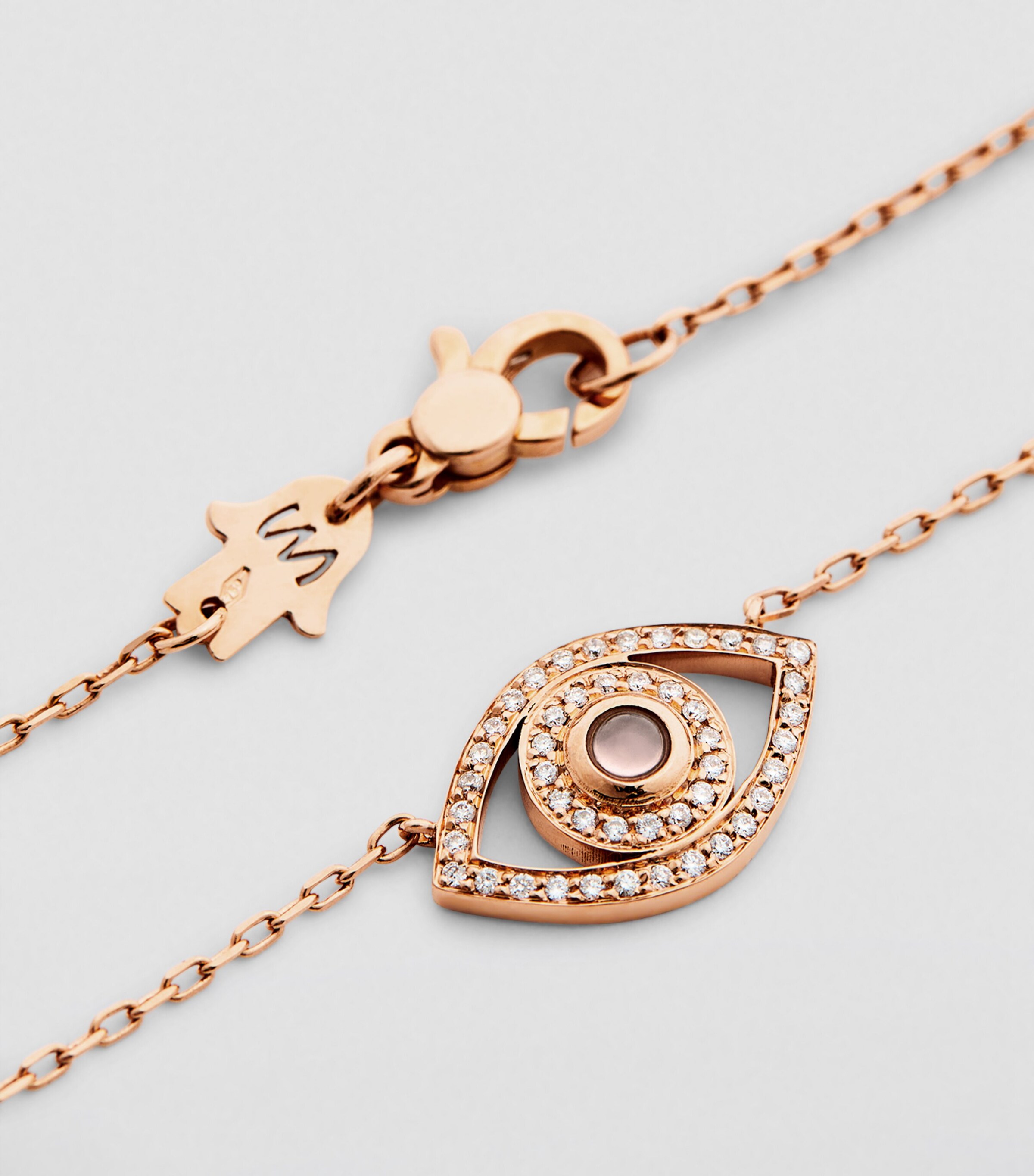 Netali Nissim Rose Gold, Diamond and Quartz Protected Necklace Rose Gold Image 5