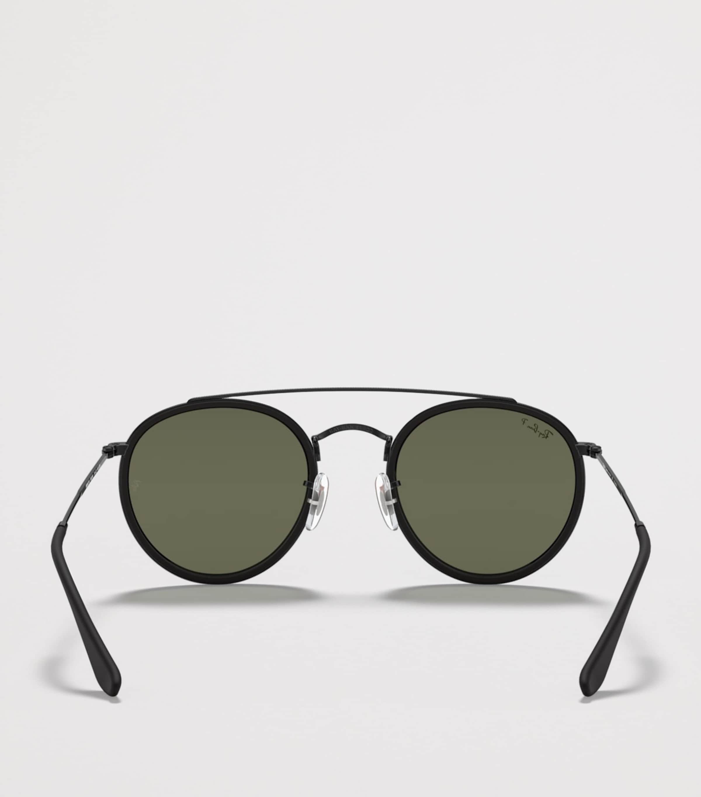 Ray-Ban RB3647N Double Bridge Round Sunglasses Black Image 4