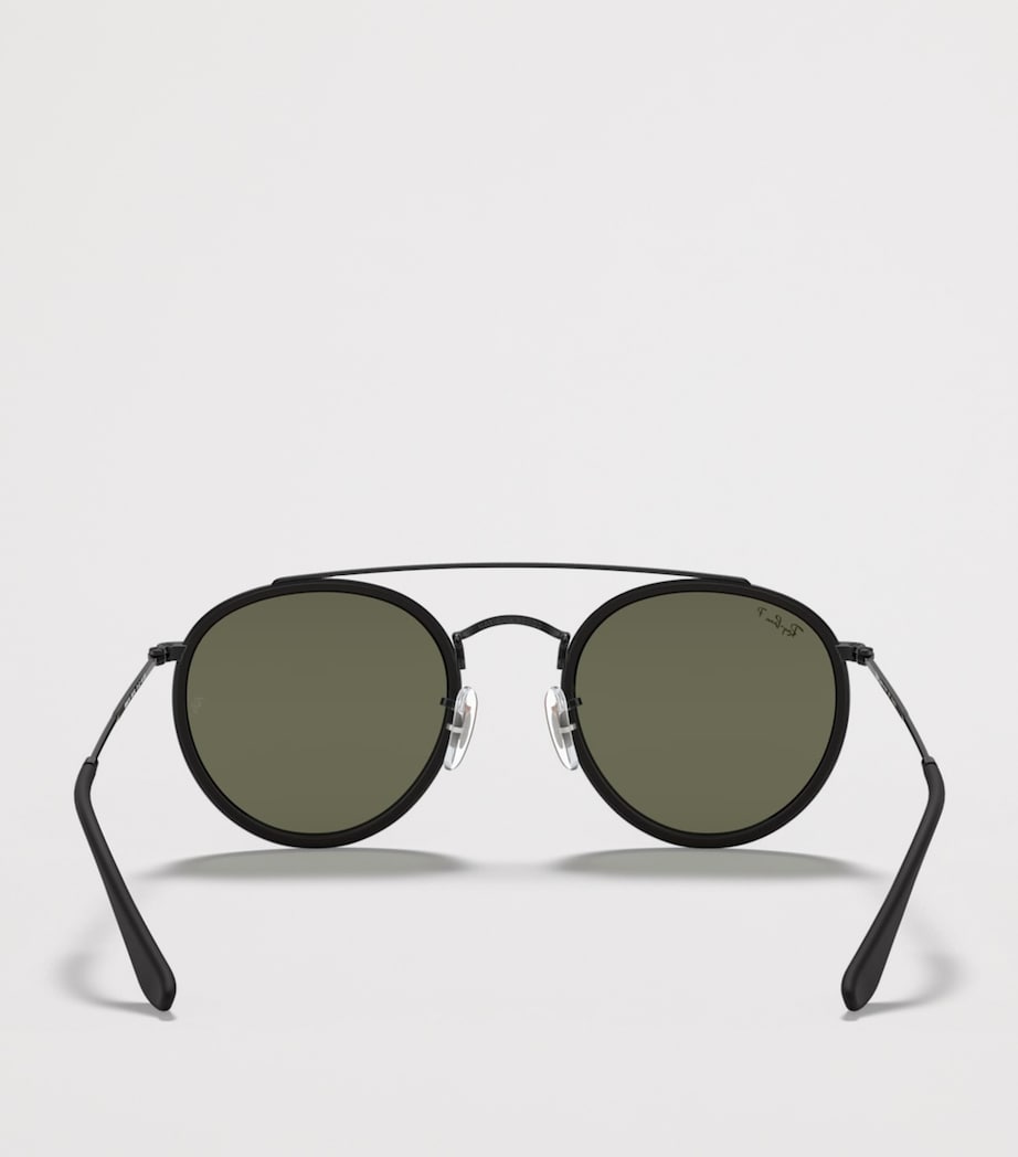 Ray-Ban RB3647N Double Bridge Round Sunglasses Black Image 4