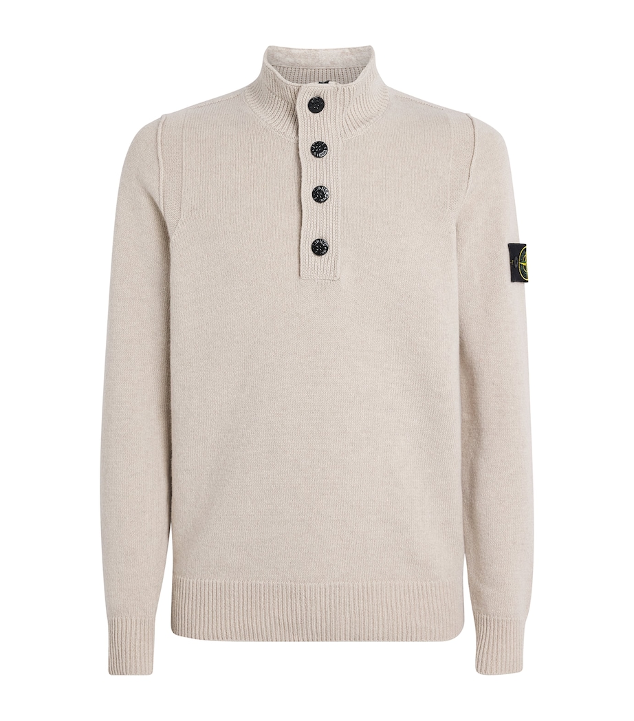 Wool-Blend Half-Zip Sweater V009A Image 1