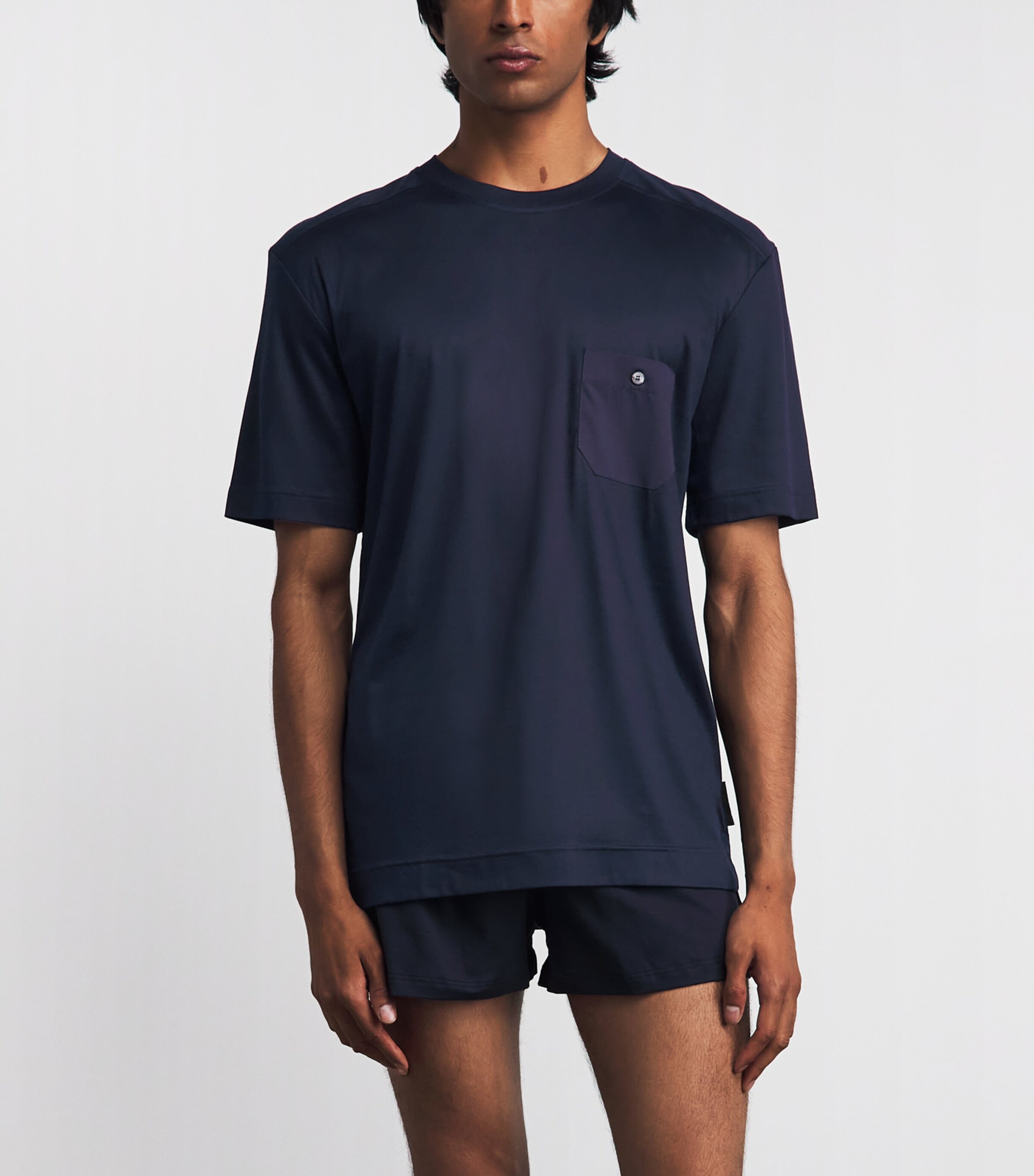 Zimmerli Mens Modern Lounge T-Shirt Midnight Image 7