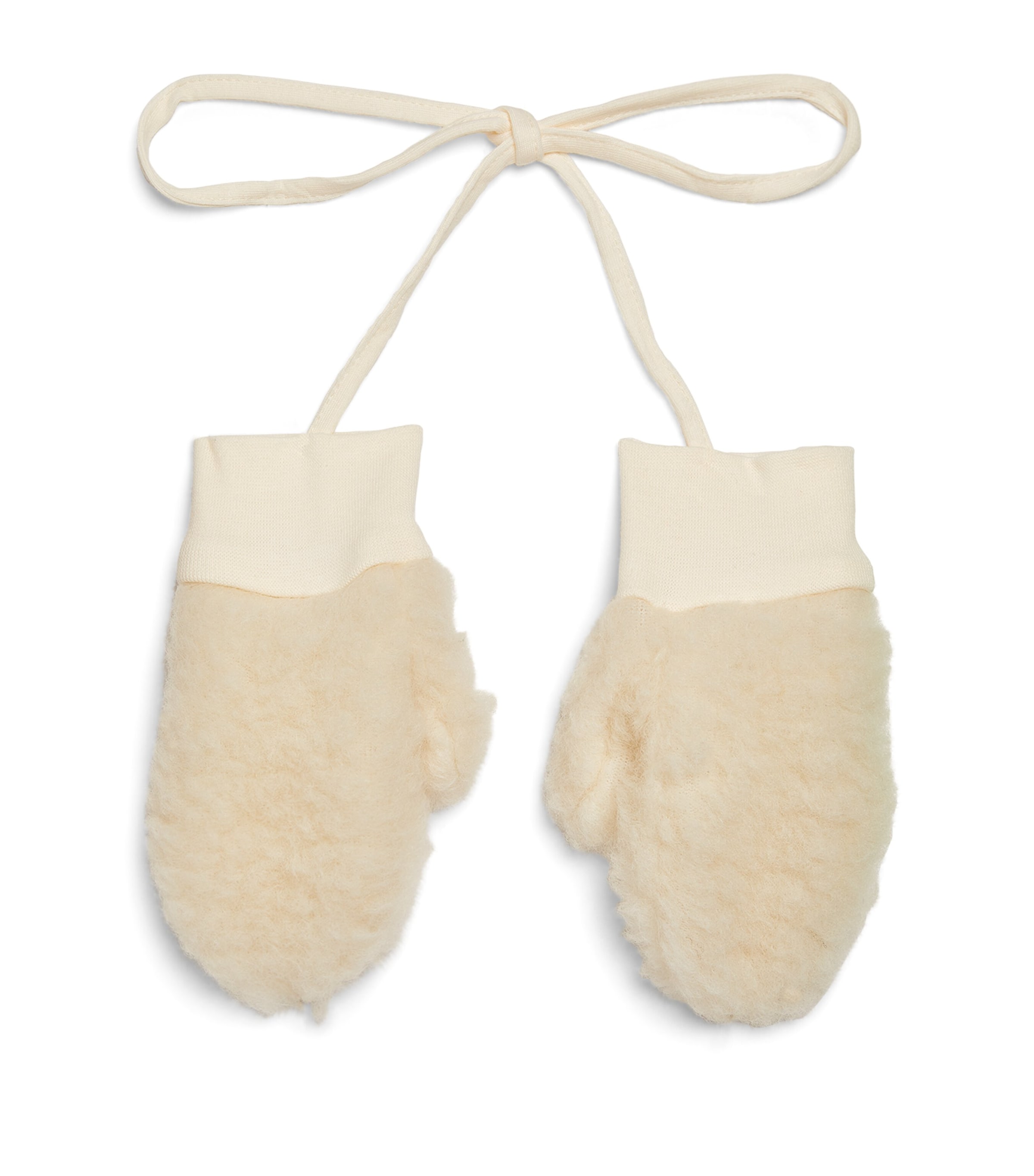 Binibamba Merino Wool Mittens In White