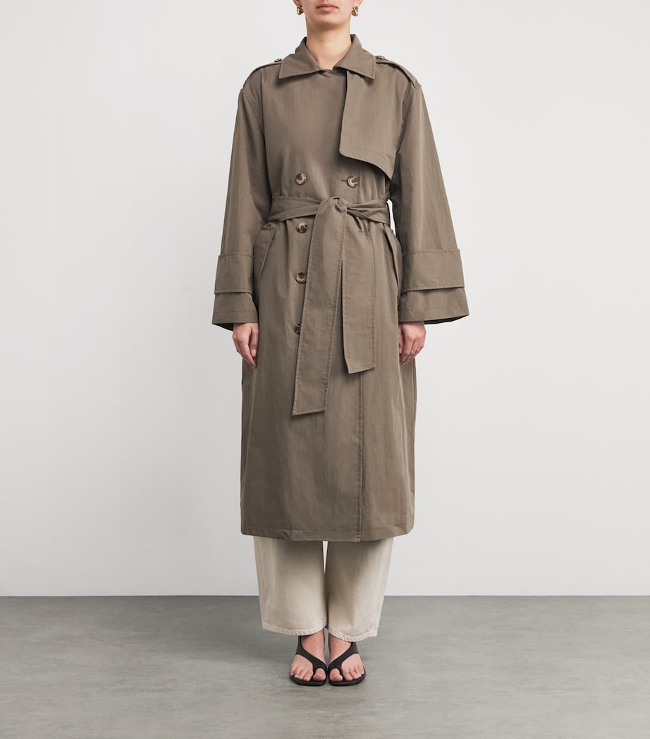 Cotton-Blend Siena Trench Coat MUD Image 3
