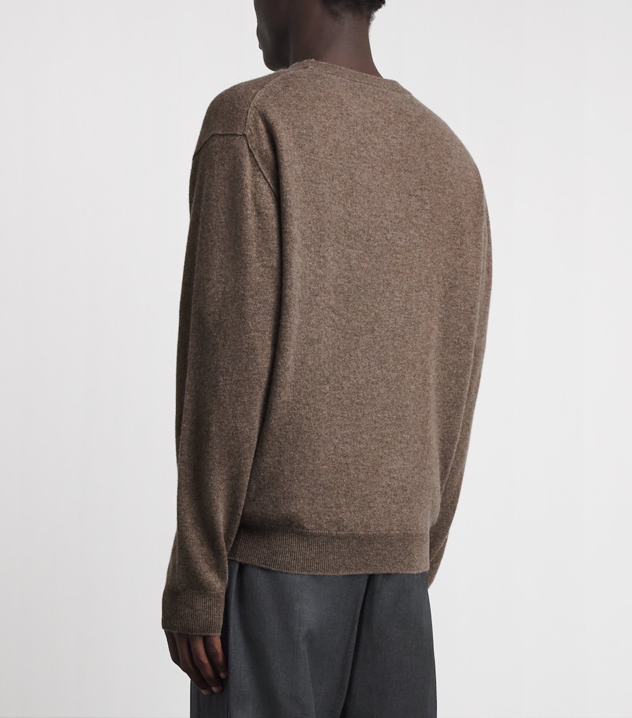 Le 17 Septembre Mens Cashmere Sweater Brown Image 5