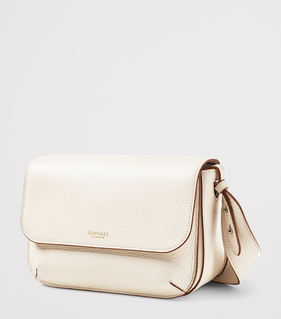 Leather Ella Grande Cross-Body Bag IVORY Image 2