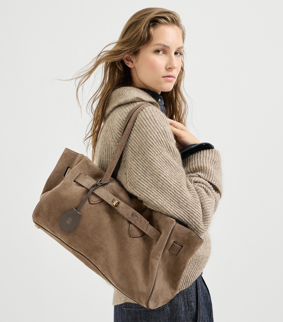 Brunello Cucinelli Suede Explorer Shoulder Bag Image 3