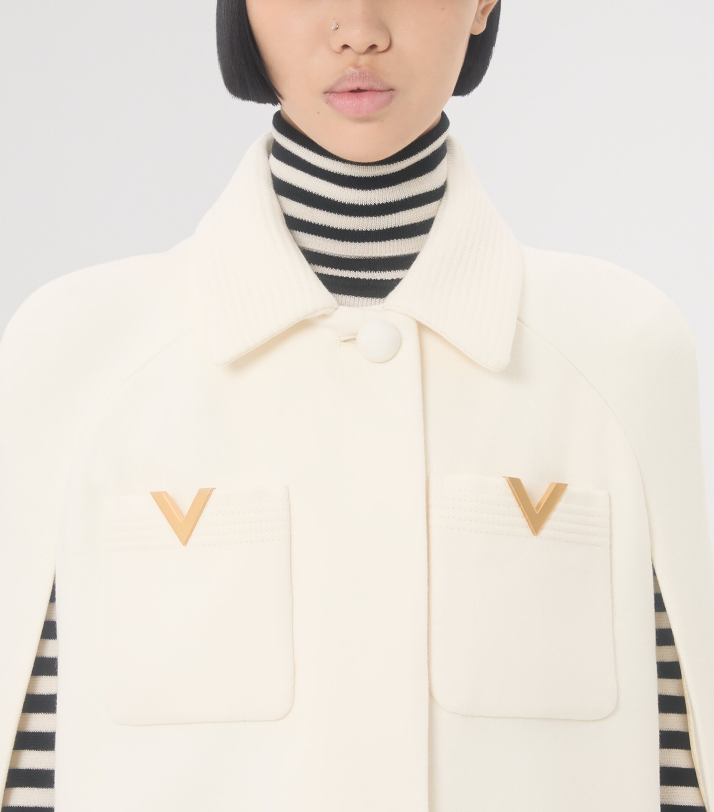 Valentino Womens Virgin Wool Stripe Sweater Image 7