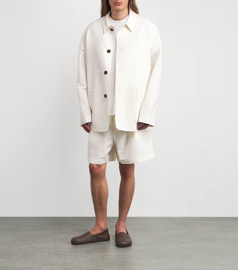 Linen-Wool Starboard Shorts PARCHMENT Image 2