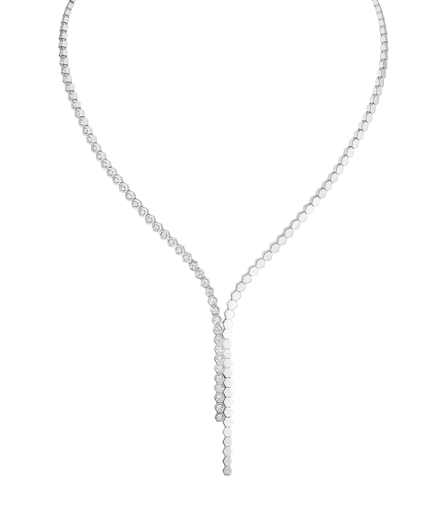 White Gold and Diamond Bee de Chaumet Asymmetric Necklace WHITE GOLD Image 1