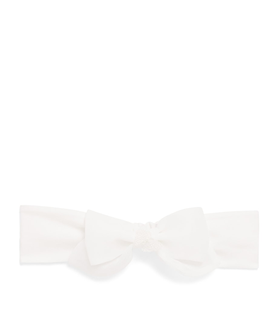Monnalisa Bow and Butterfly Headband Cream Image 1