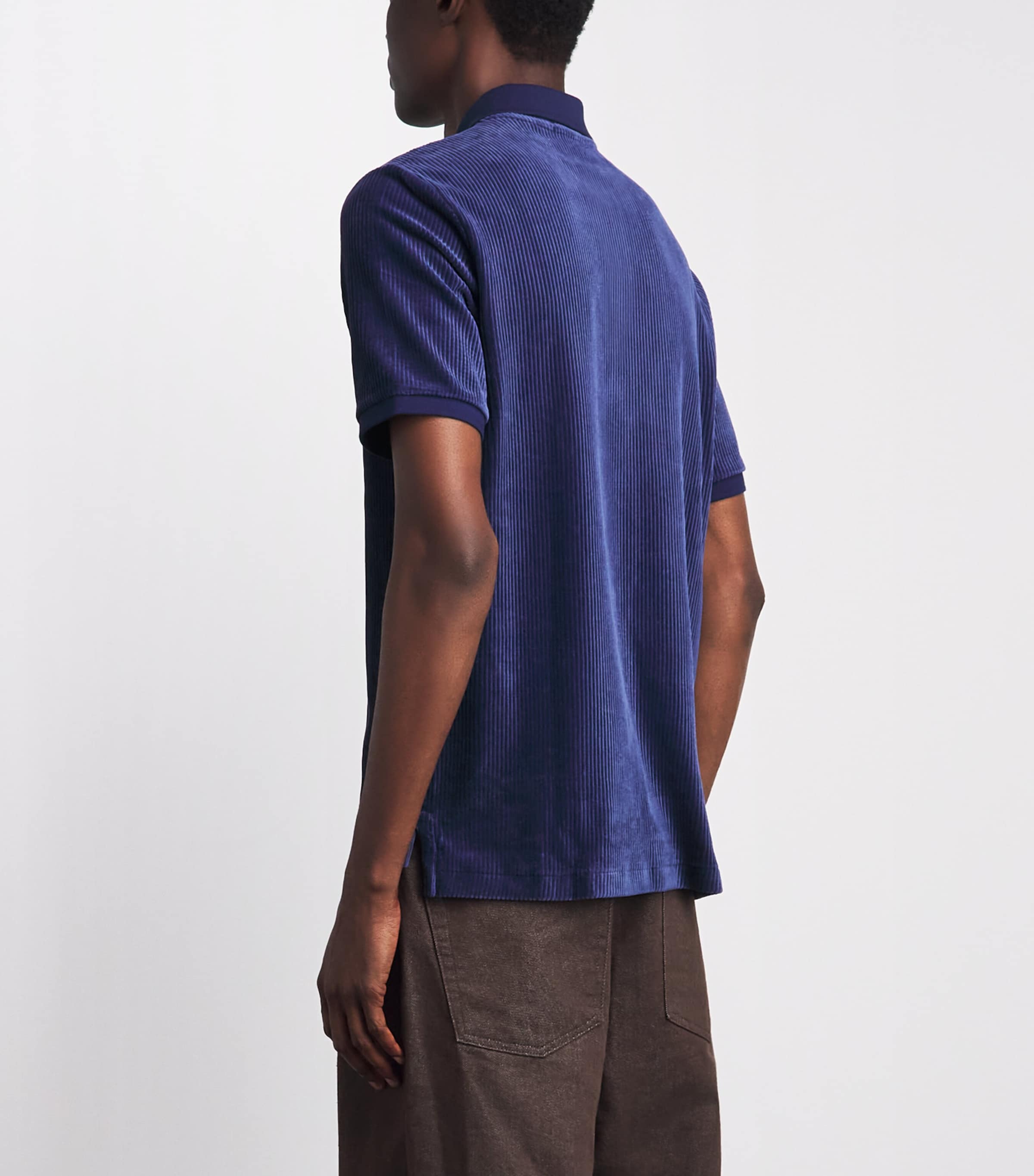 Polo Ralph Lauren Mens Corduroy Polo Pony Polo Shirt Newport Navy Image 5
