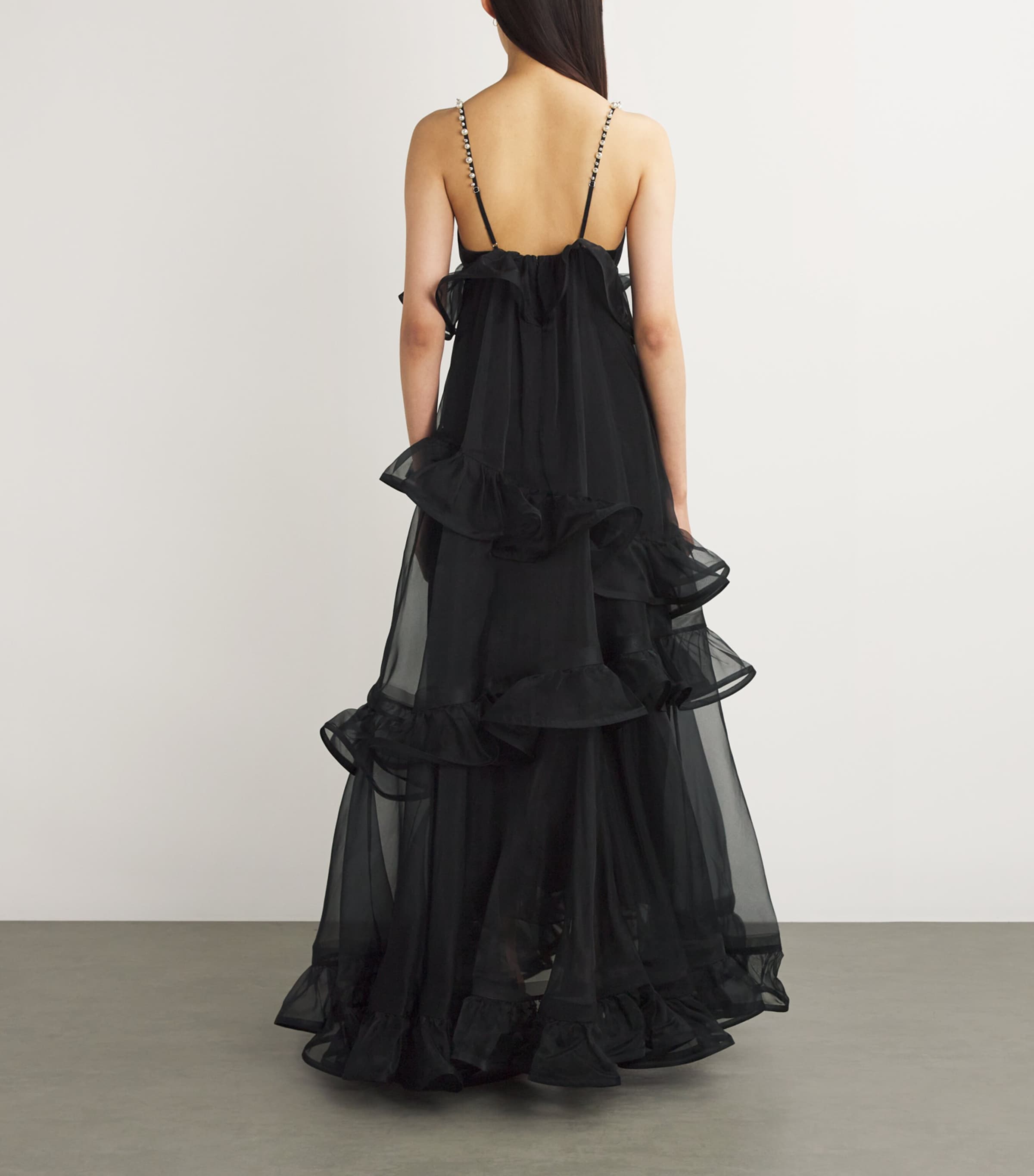 Zimmermann Black Silk Embellished Maxi Dress | Harrods PA
