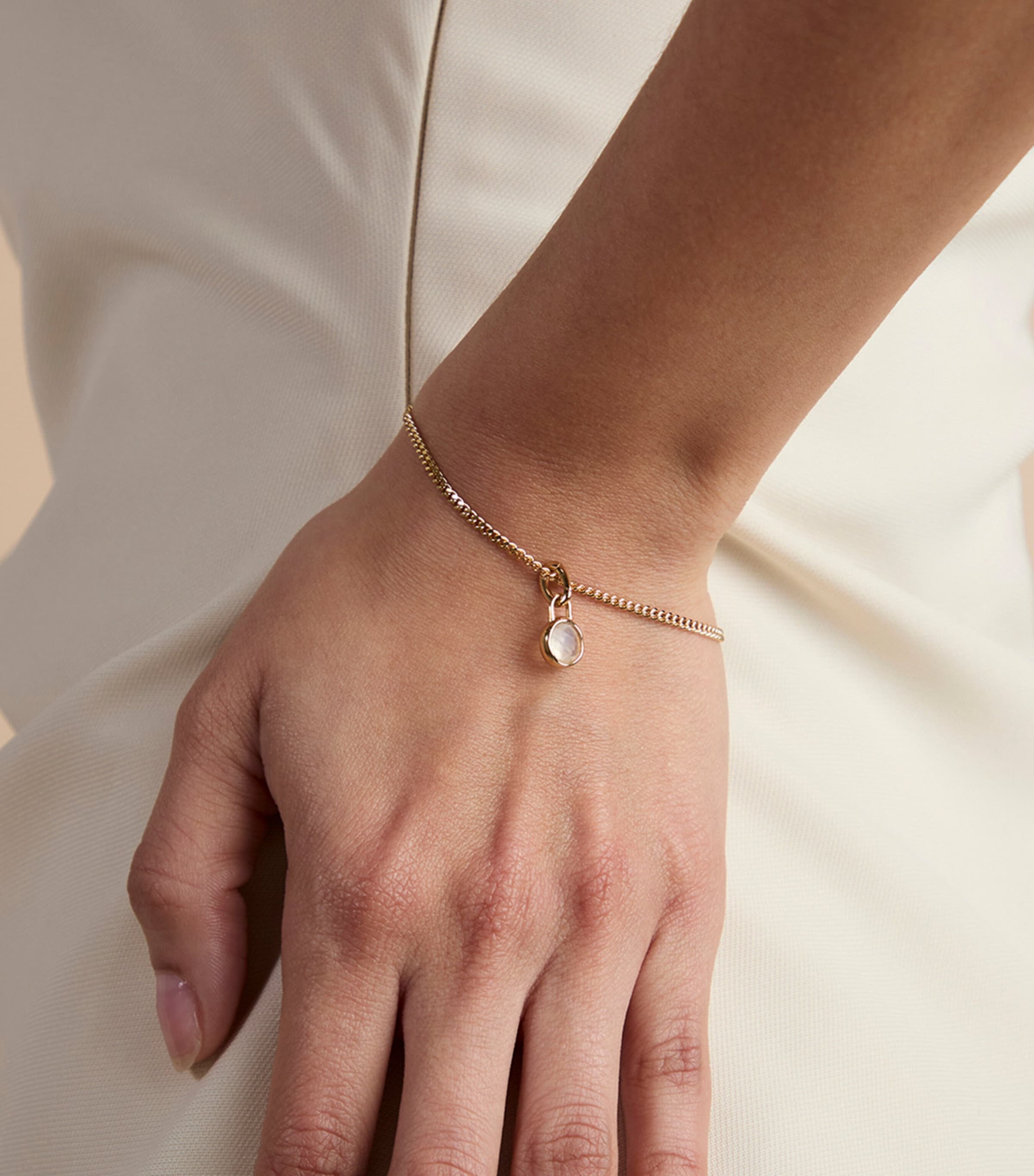 Gold-Plated June Birthstone Charm GOLD Image 2