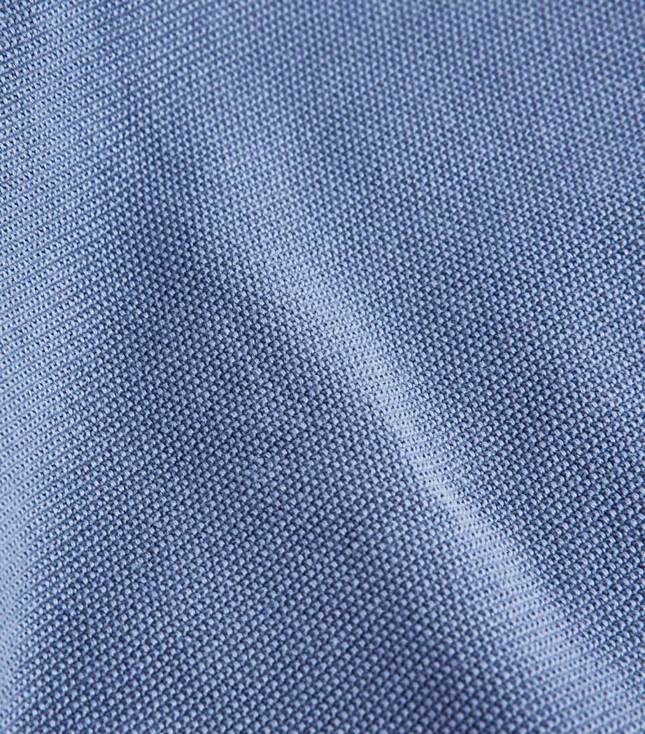 Dunhill Mens Cotton Piqué Polo Shirt Blue Image 4