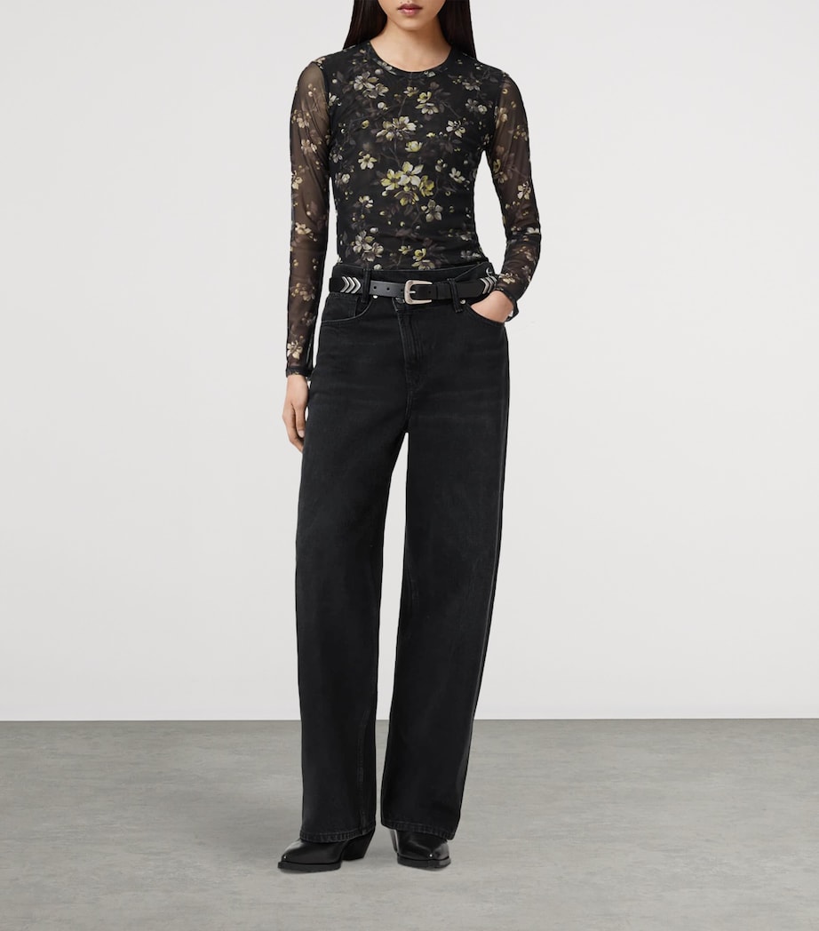 Long-Sleeve Floral Ellie T-Shirt VINE BLACK Image 2