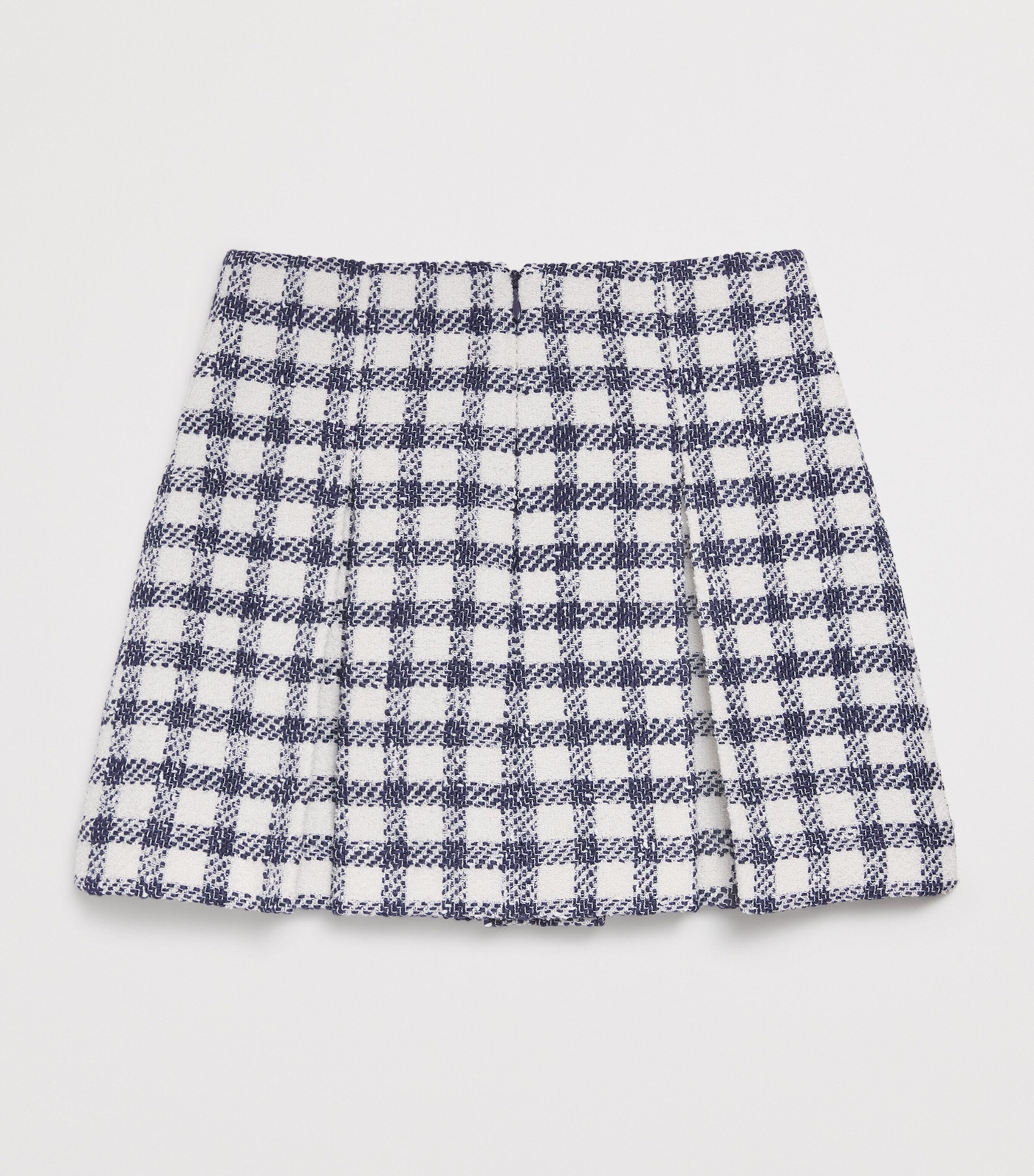 Self-Portrait Kids Check Bouclé Skirt (3-12 Years) Navy Image 2