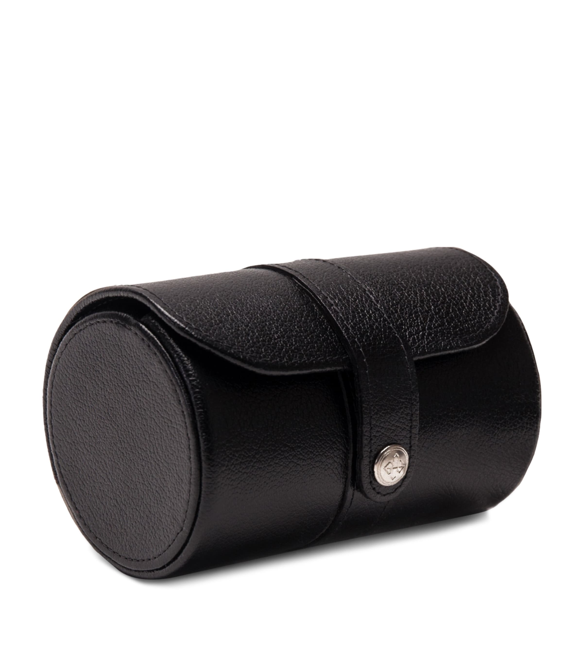 Ettinger Leather Capra 3 Watch Case In Black