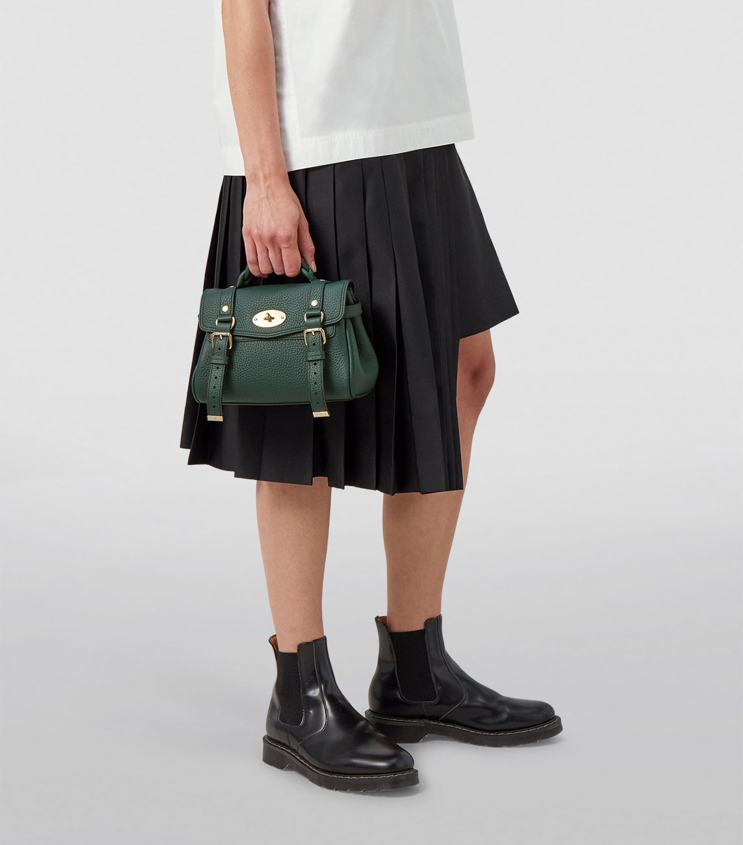 Mini Leather Alexa Cross-Body Bag MULBERRY GREEN Image 6