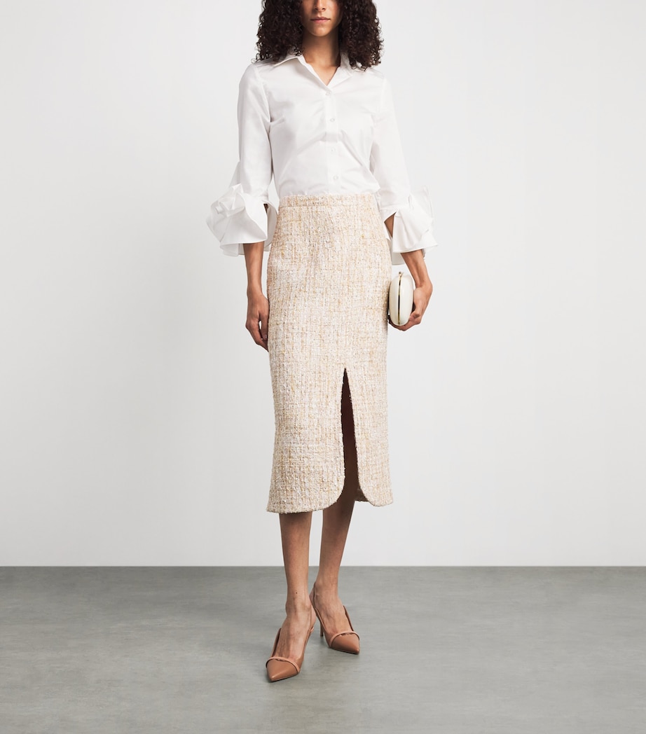 Safiyaa Womens Cotton Joanne Shirt Ivory Image 2