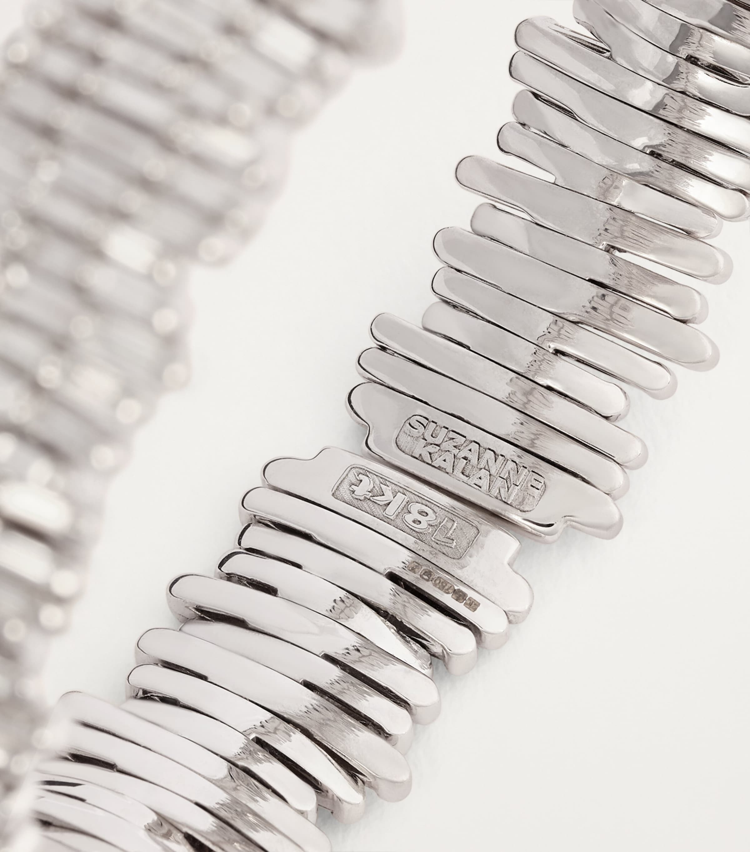 White Gold and Diamond Classic Three-Row Cuff 18K WG/WD Image 5