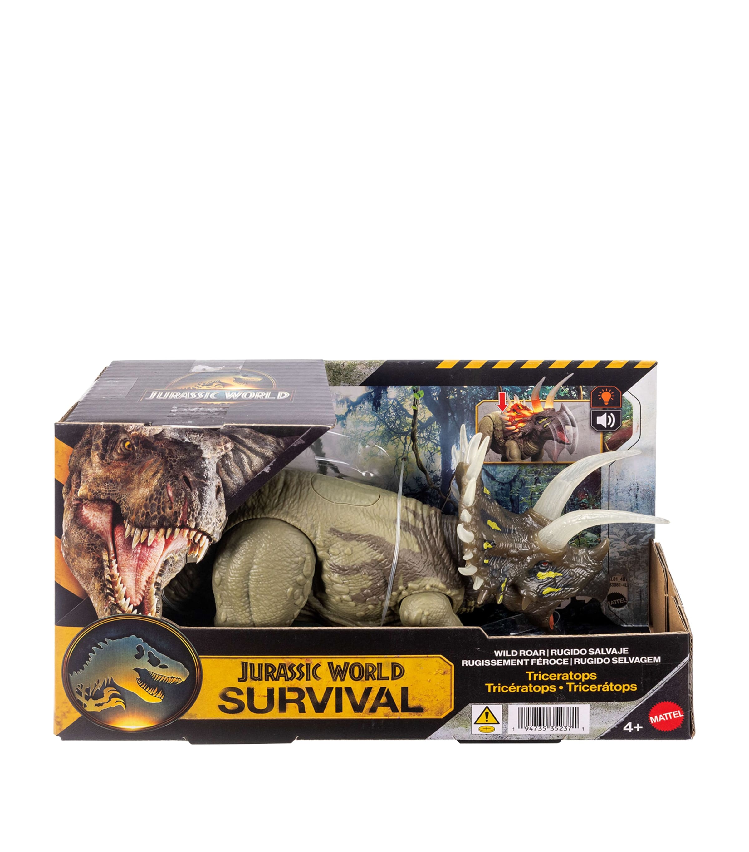 Jurassic World Jurassic World Wild Roar Triceratops Action Figure Image 1