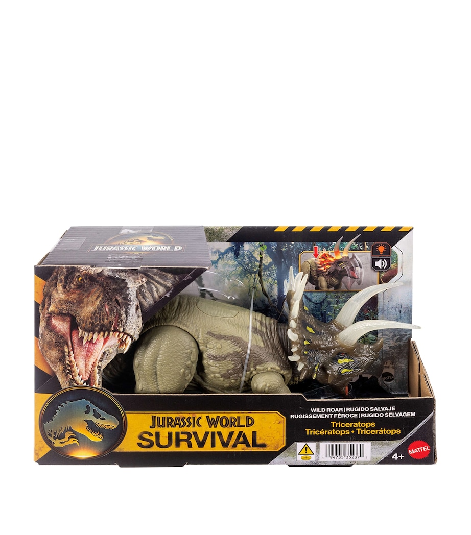 Jurassic World Jurassic World Wild Roar Triceratops Action Figure Image 1