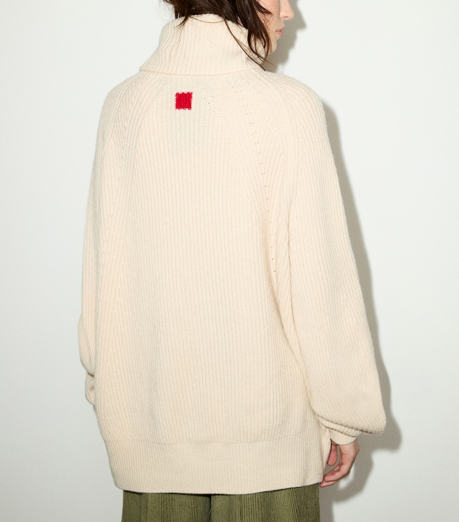 MAX&Co. Womens Wool-Cashmere Rollneck Sweater Camel Image 3