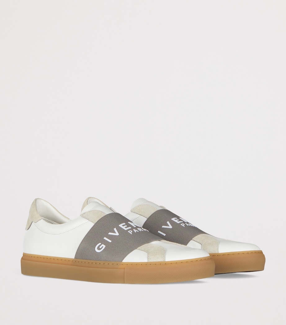 Leather Urban Street Elastic Sneakers WHITE/GREY Image 2